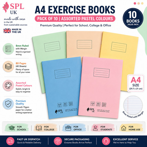 Exercise books pages - a4, 80