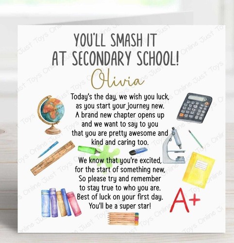 Personalised first day - day, at