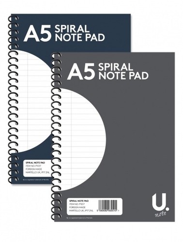 Spiral bound note pad - bound,